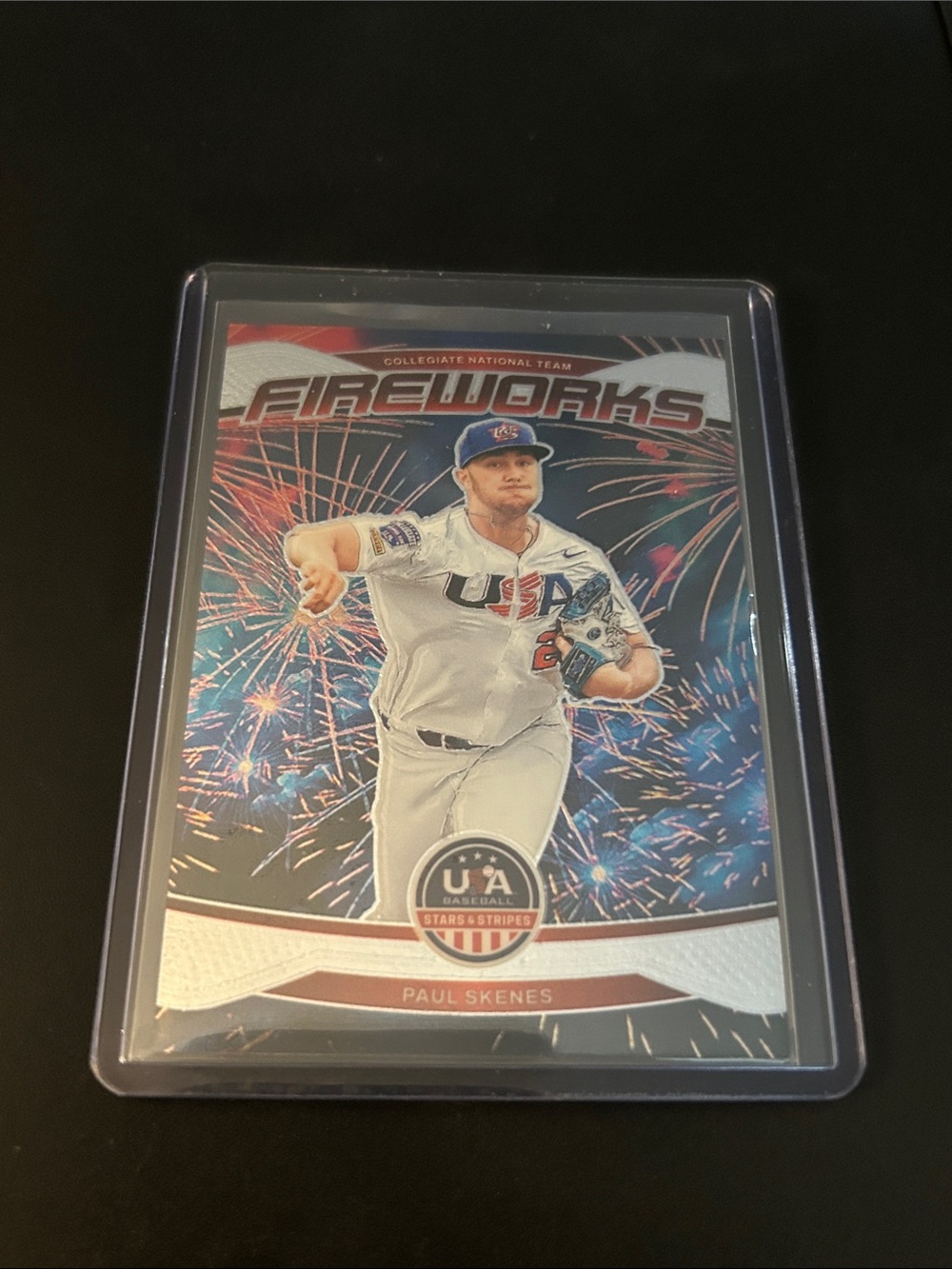 PAUL SKENES 2026 PANINI USA STARS & STRIPES PRIZM FIREWORKS PRIZM